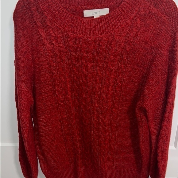 LOFT Sweaters - NWT - LOFT Red Cable Knit Sweater